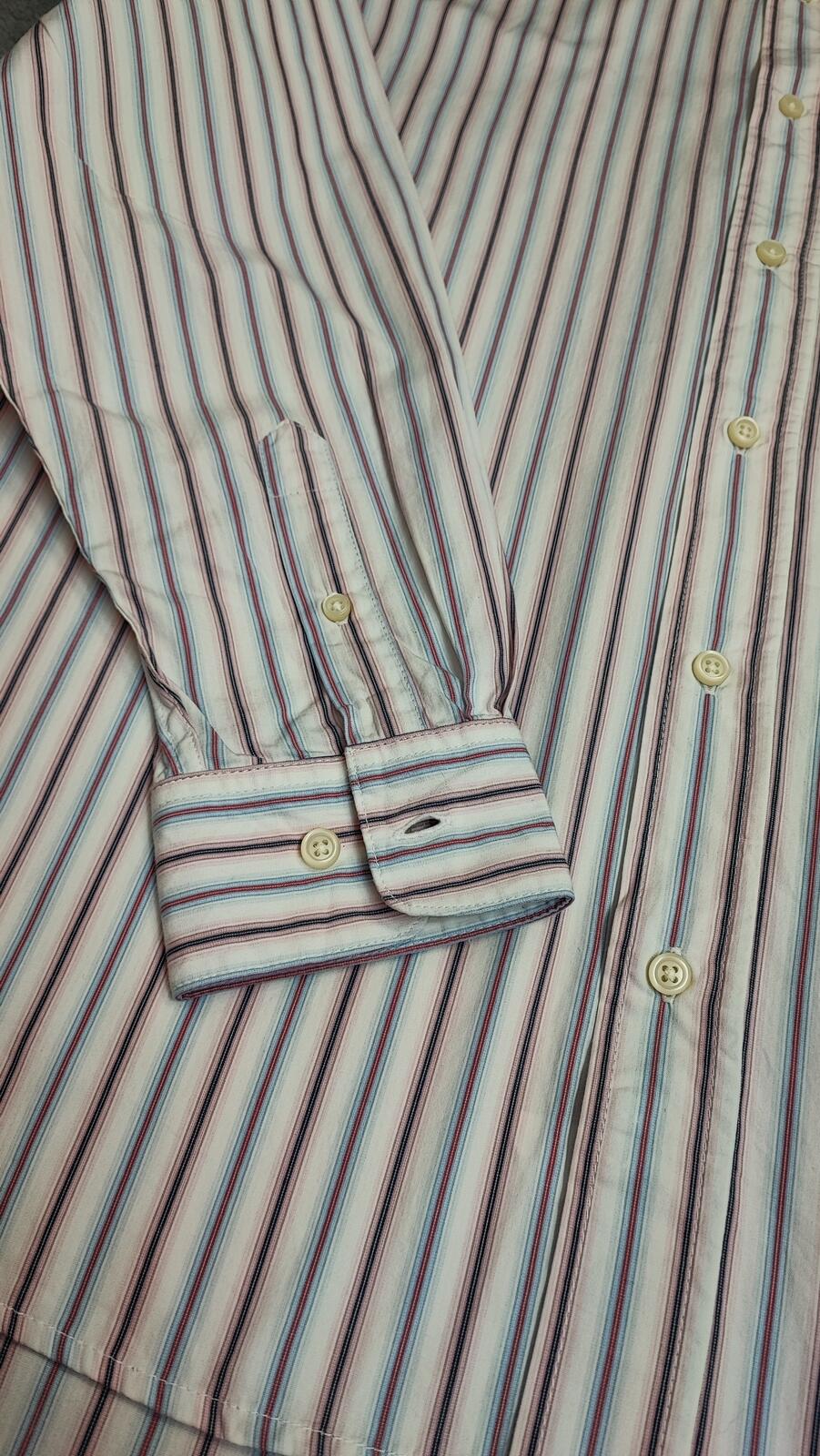 Vintage Old Navy Striped Long Sleeve Shirt Red Black Men's Size XL Oversized