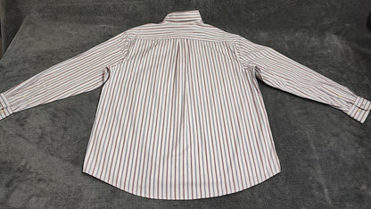 Vintage Old Navy Striped Long Sleeve Shirt Red Black Men's Size XL Oversized