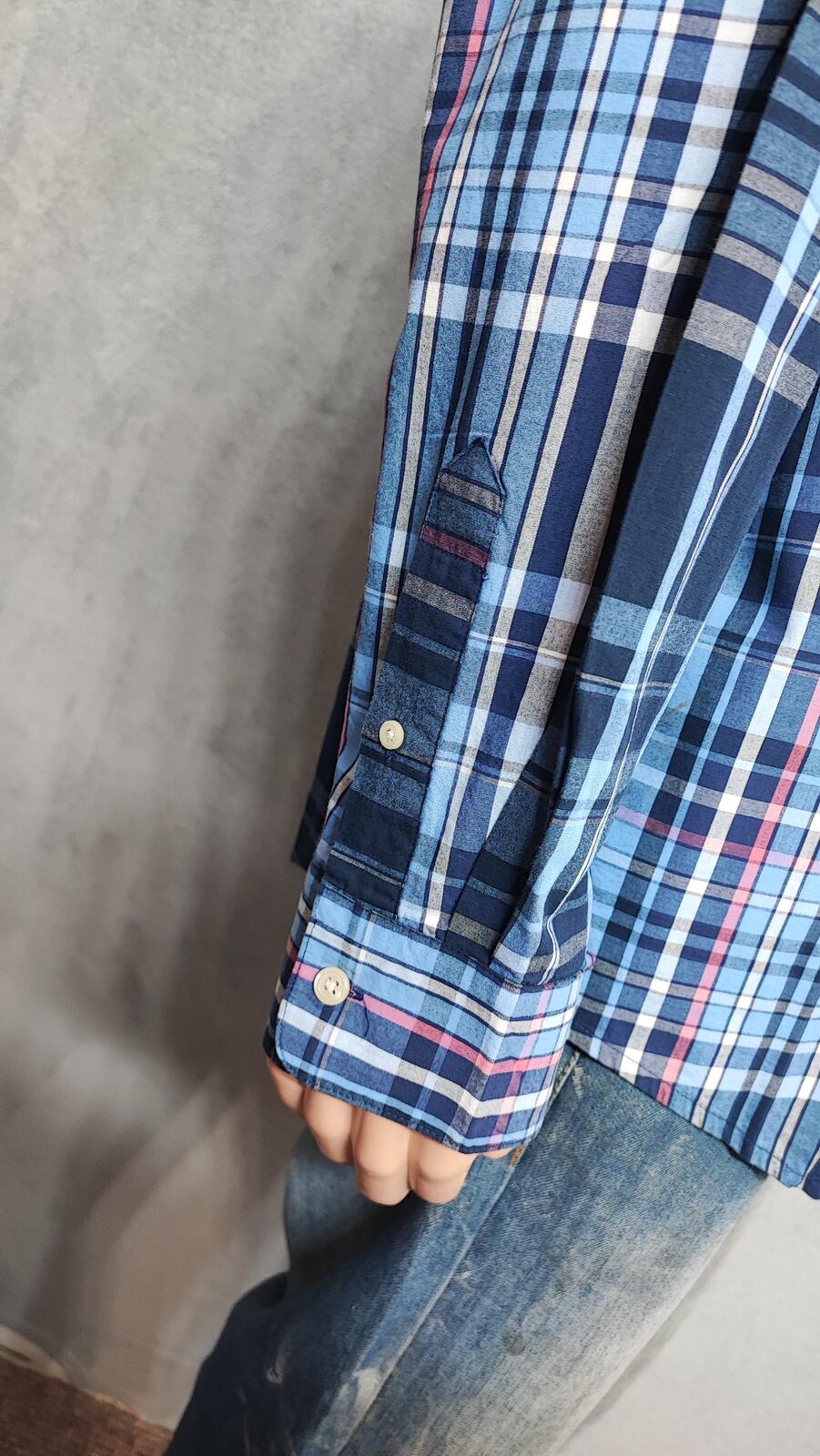 Vintage Chaps Checked Long Sleeve Shirt Blue Red Men's Size XXL