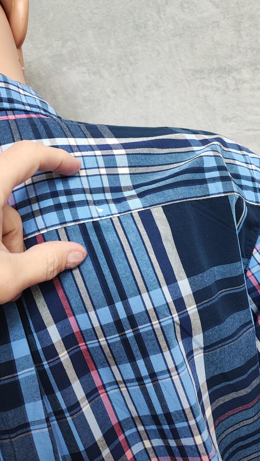 Vintage Chaps Checked Long Sleeve Shirt Blue Red Men's Size XXL