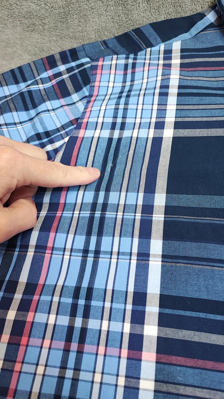 Vintage Chaps Checked Long Sleeve Shirt Blue Red Men's Size XXL