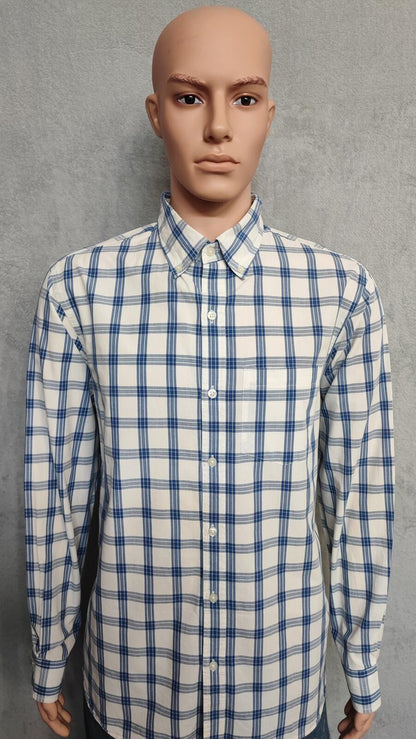 Vintage Old Navy Checked Long Sleeve Plaid Grunge Casual Shirt Blue Men's Large