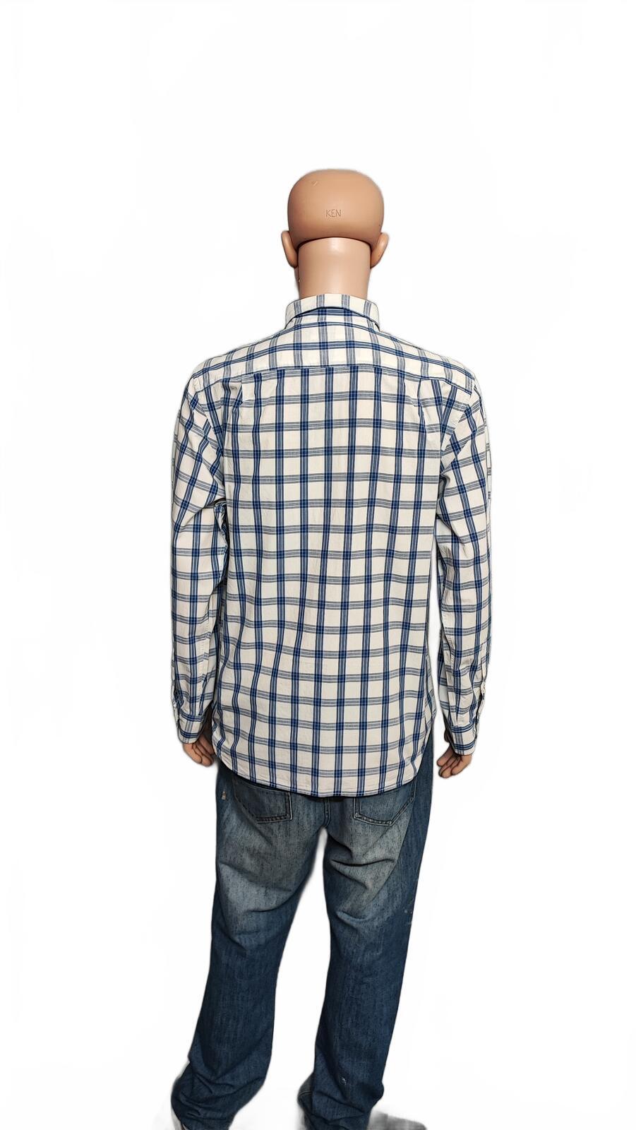 Vintage Old Navy Checked Long Sleeve Plaid Grunge Casual Shirt Blue Men's Large