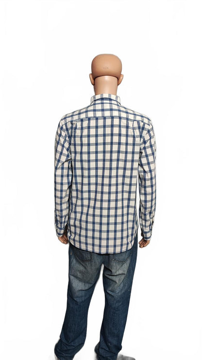 Vintage Old Navy Checked Long Sleeve Plaid Grunge Casual Shirt Blue Men's Large