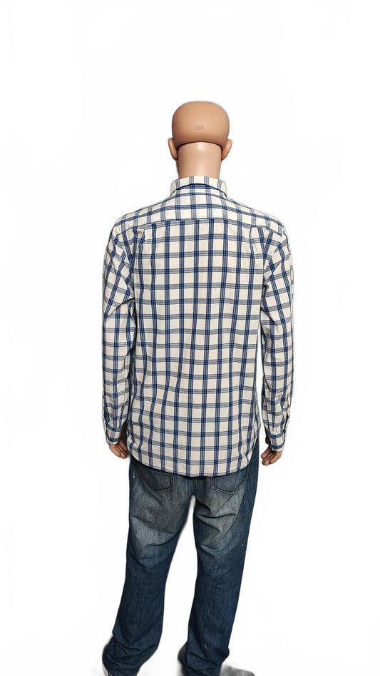 Vintage Old Navy Checked Long Sleeve Plaid Grunge Casual Shirt Blue Men's Large