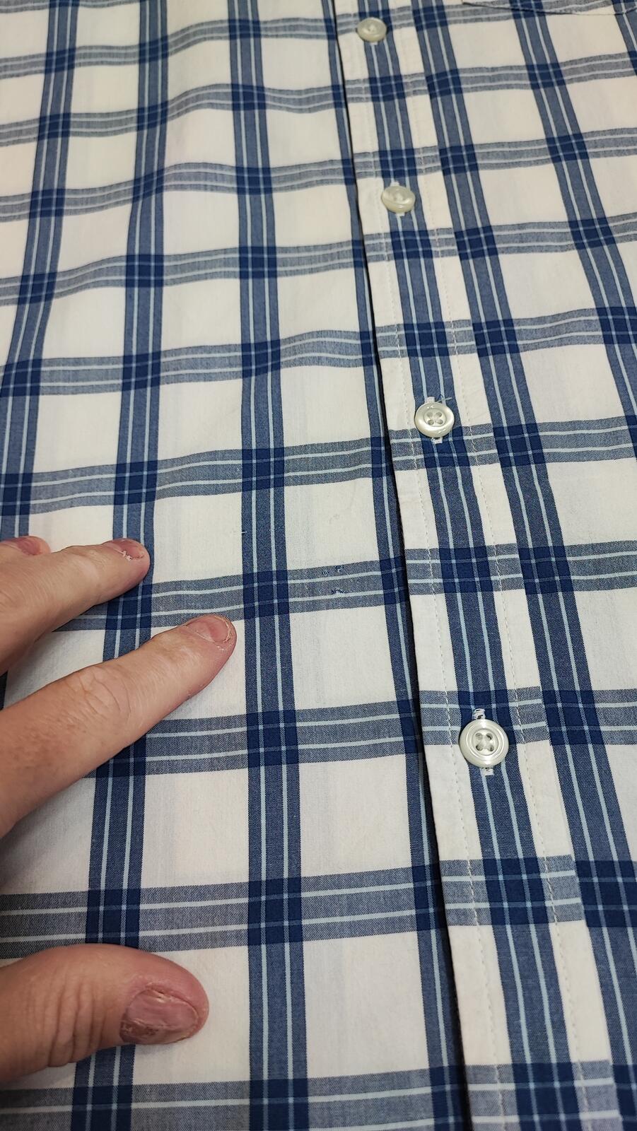 Vintage Old Navy Checked Long Sleeve Plaid Grunge Casual Shirt Blue Men's Large