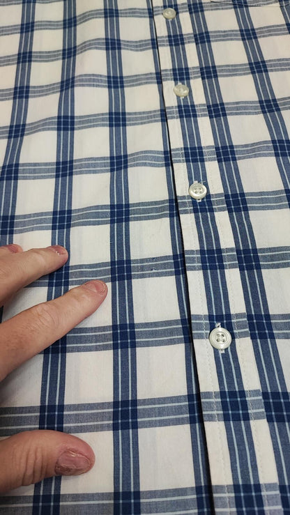 Vintage Old Navy Checked Long Sleeve Plaid Grunge Casual Shirt Blue Men's Large