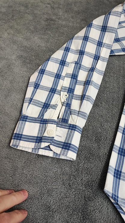 Vintage Old Navy Checked Long Sleeve Plaid Grunge Casual Shirt Blue Men's Large