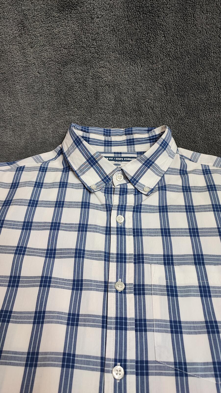 Vintage Old Navy Checked Long Sleeve Plaid Grunge Casual Shirt Blue Men's Large