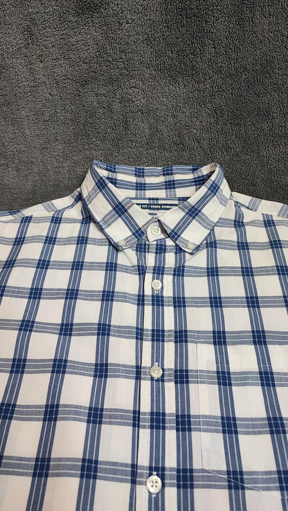 Vintage Old Navy Checked Long Sleeve Plaid Grunge Casual Shirt Blue Men's Large