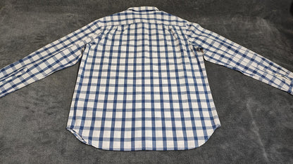 Vintage Old Navy Checked Long Sleeve Plaid Grunge Casual Shirt Blue Men's Large