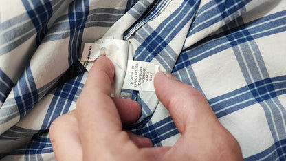 Vintage Old Navy Checked Long Sleeve Plaid Grunge Casual Shirt Blue Men's Large
