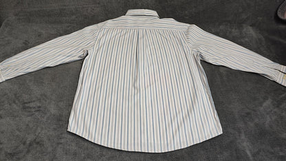 Vintage Old Navy Striped Long Sleeve Shirt Light Blue White Men's Size XL