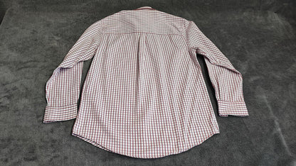 Vintage Chaps Checked Long Sleeve Shirt Red Blue Men's Size Medium M