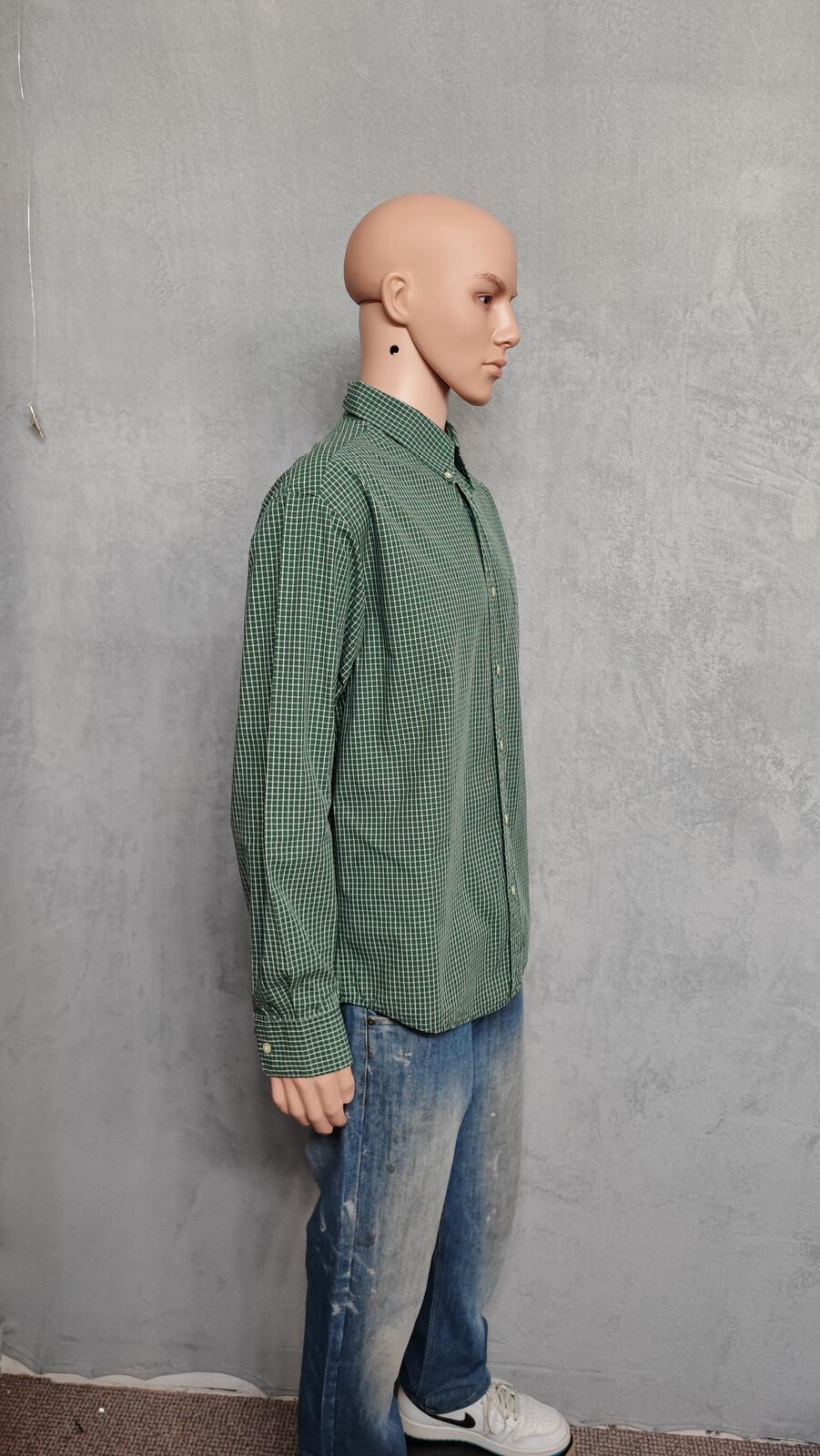 Vintage Old Navy Checked Long Sleeve Plaid Grunge Casual Shirt Green Men Size XL