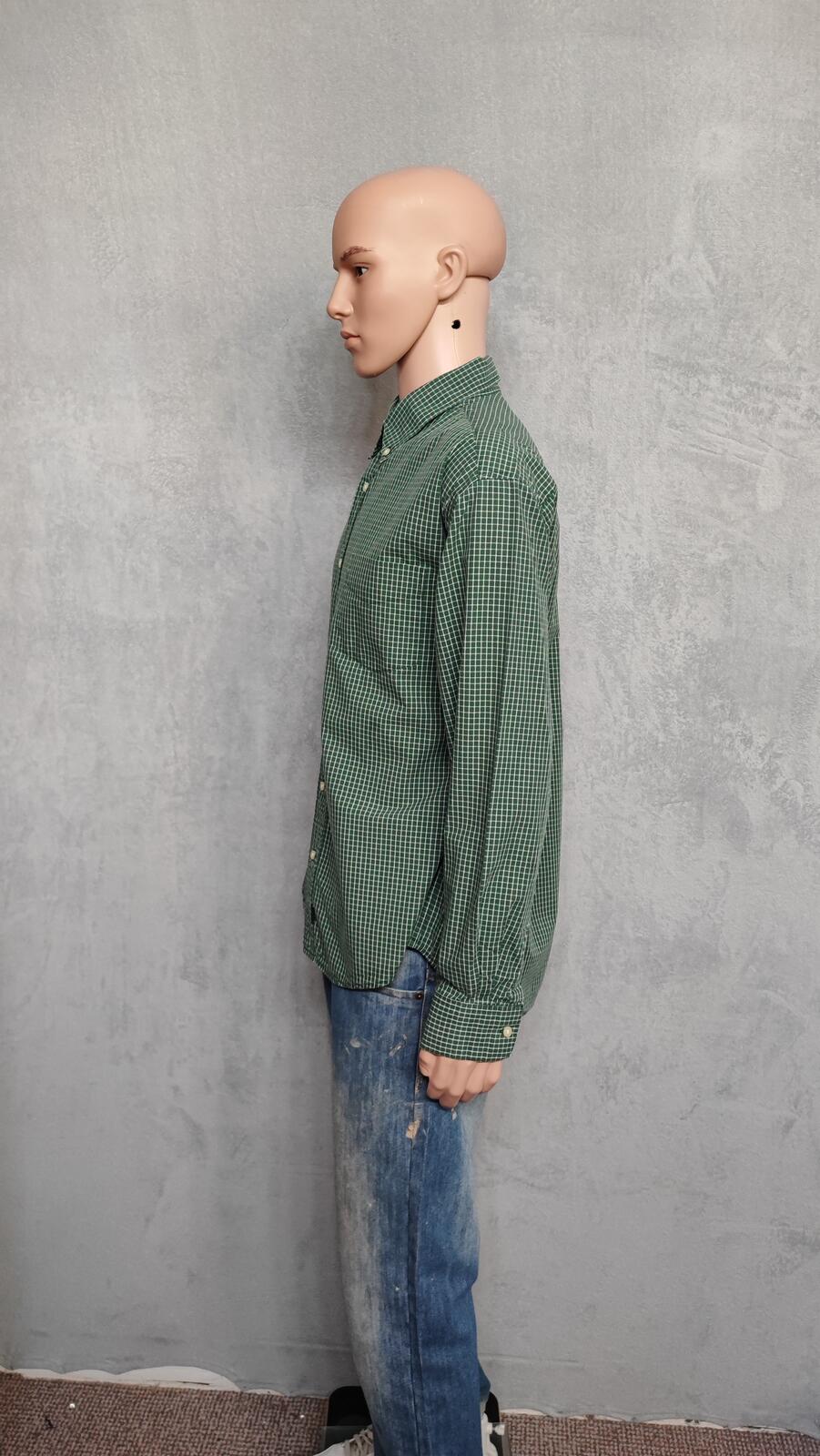 Vintage Old Navy Checked Long Sleeve Plaid Grunge Casual Shirt Green Men Size XL