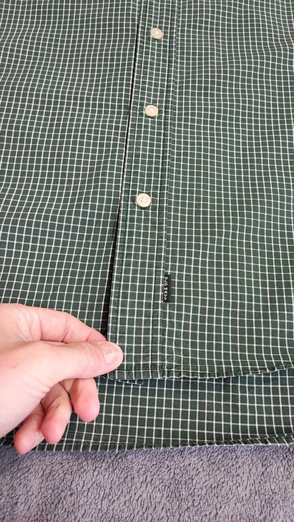 Vintage Old Navy Checked Long Sleeve Plaid Grunge Casual Shirt Green Men Size XL