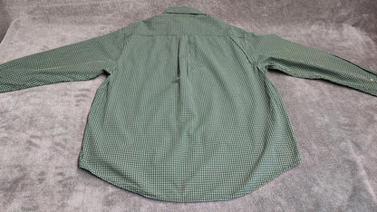 Vintage Old Navy Checked Long Sleeve Plaid Grunge Casual Shirt Green Men Size XL