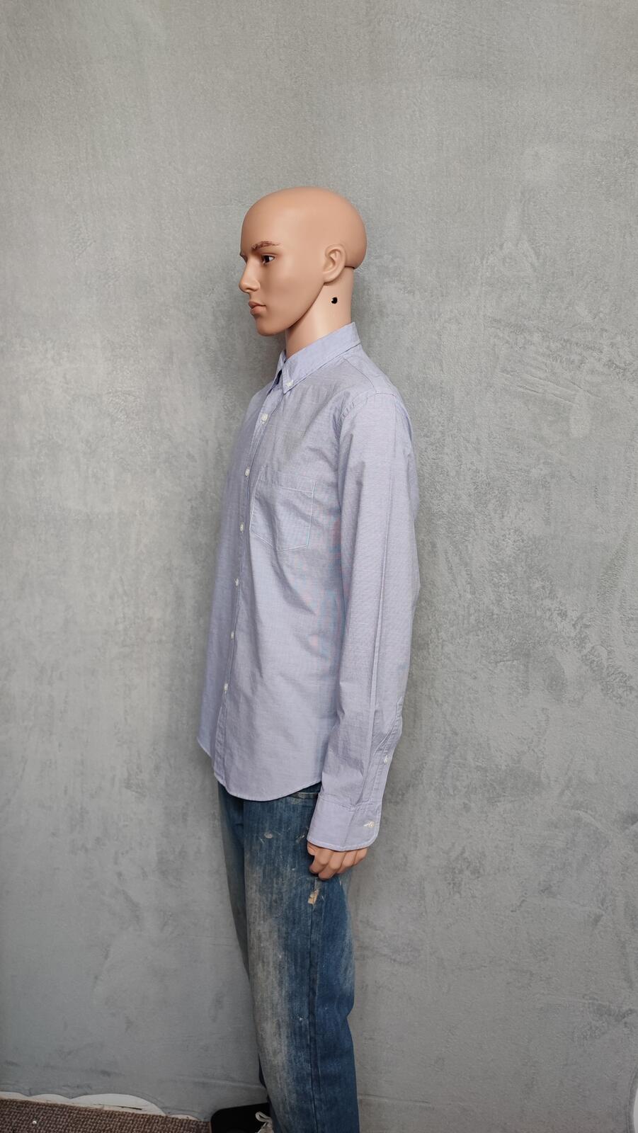 Vintage J.Crew Plain Light Blue Slim Fit Long Sleeve Office Shirt Men Size Large