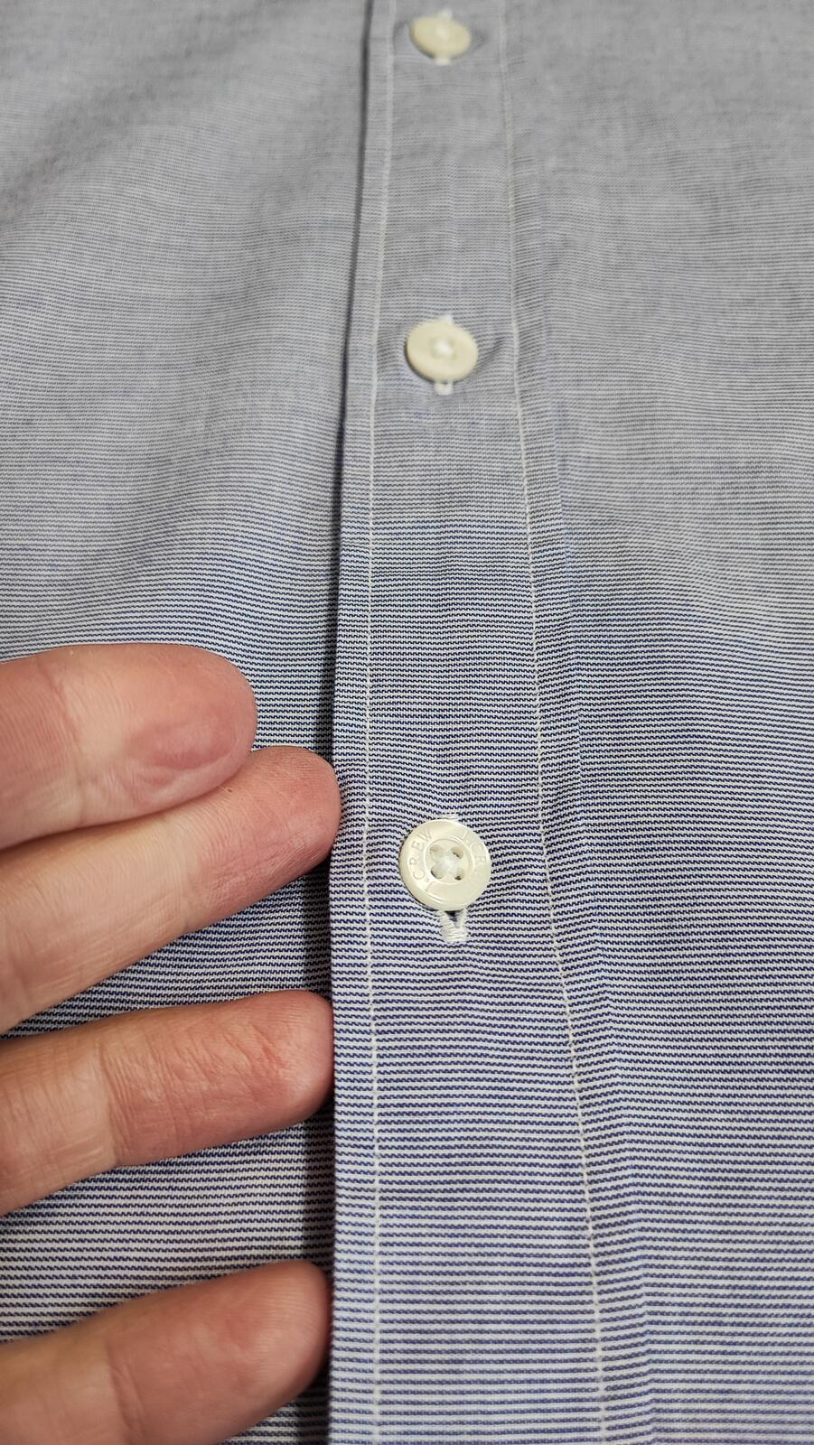 Vintage J.Crew Plain Light Blue Slim Fit Long Sleeve Office Shirt Men Size Large