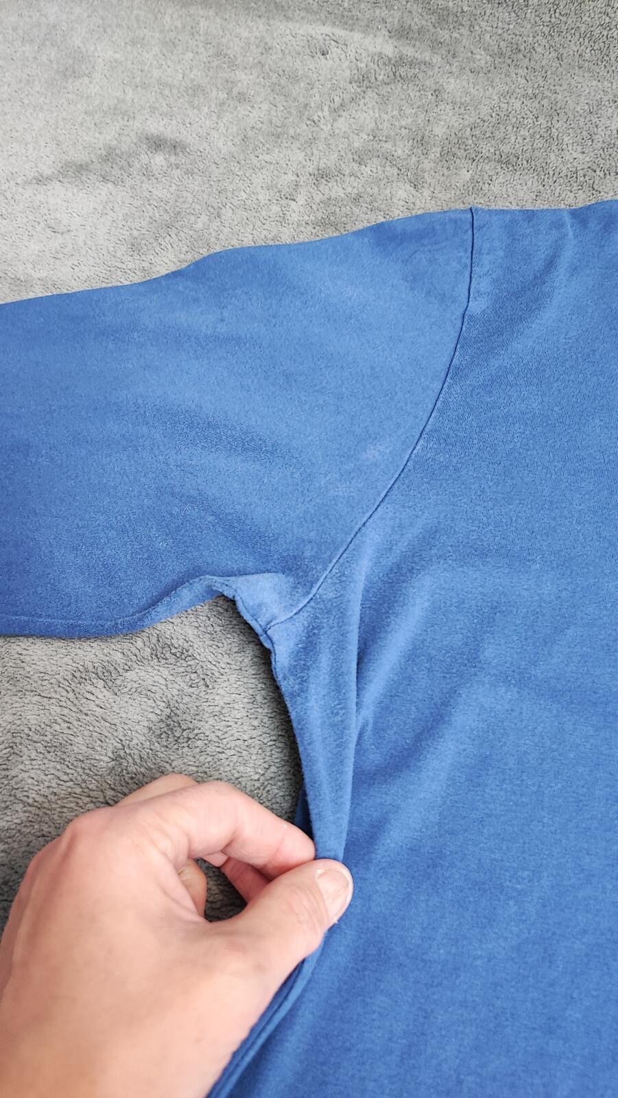 Vintage Ralph Lauren Long Sleeve T-Shirt Blue Retro 90s Men's Size XXL