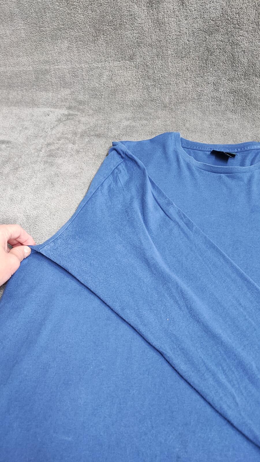 Vintage Ralph Lauren Long Sleeve T-Shirt Blue Retro 90s Men's Size XXL