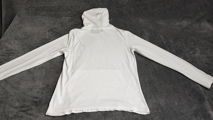 Vintage Brave Soul Hooded T-Shirt White Long Sleeve Retro Y2K Men's Size Small S