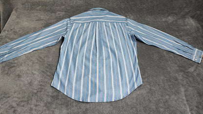 Vintage Tommy Hilfiger Striped Long Sleeve Shirt Blue White Men's Size M/L