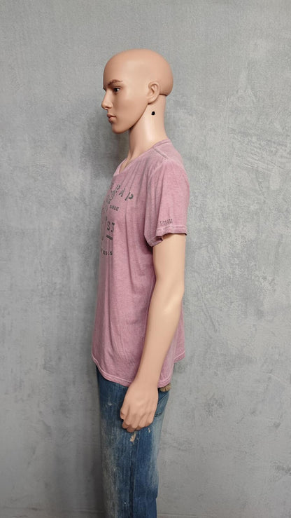Vintage Firetrap Graphic T-Shirt Pink Retro 90s Streetwear Men's Size Medium M