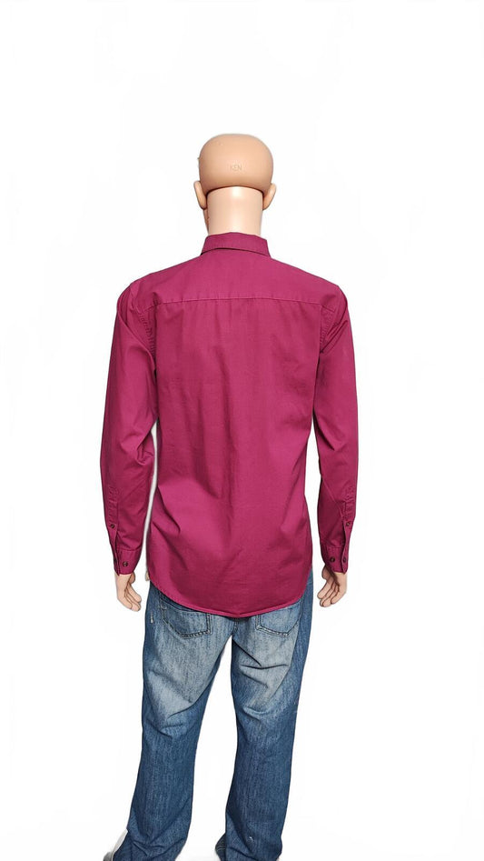 Vintage Calvin Klein Long Sleeve Minimalist Y2K Casual Shirt Lilac Pink Size M