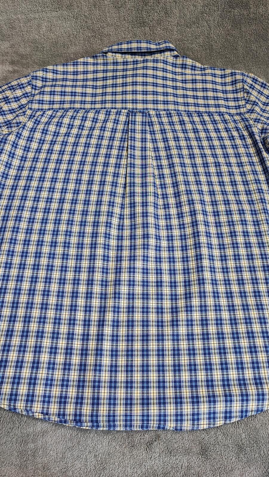 Vintage Chaps Striped Long Sleeve Shirt Blue Yellow Men's Size XXL Oversized