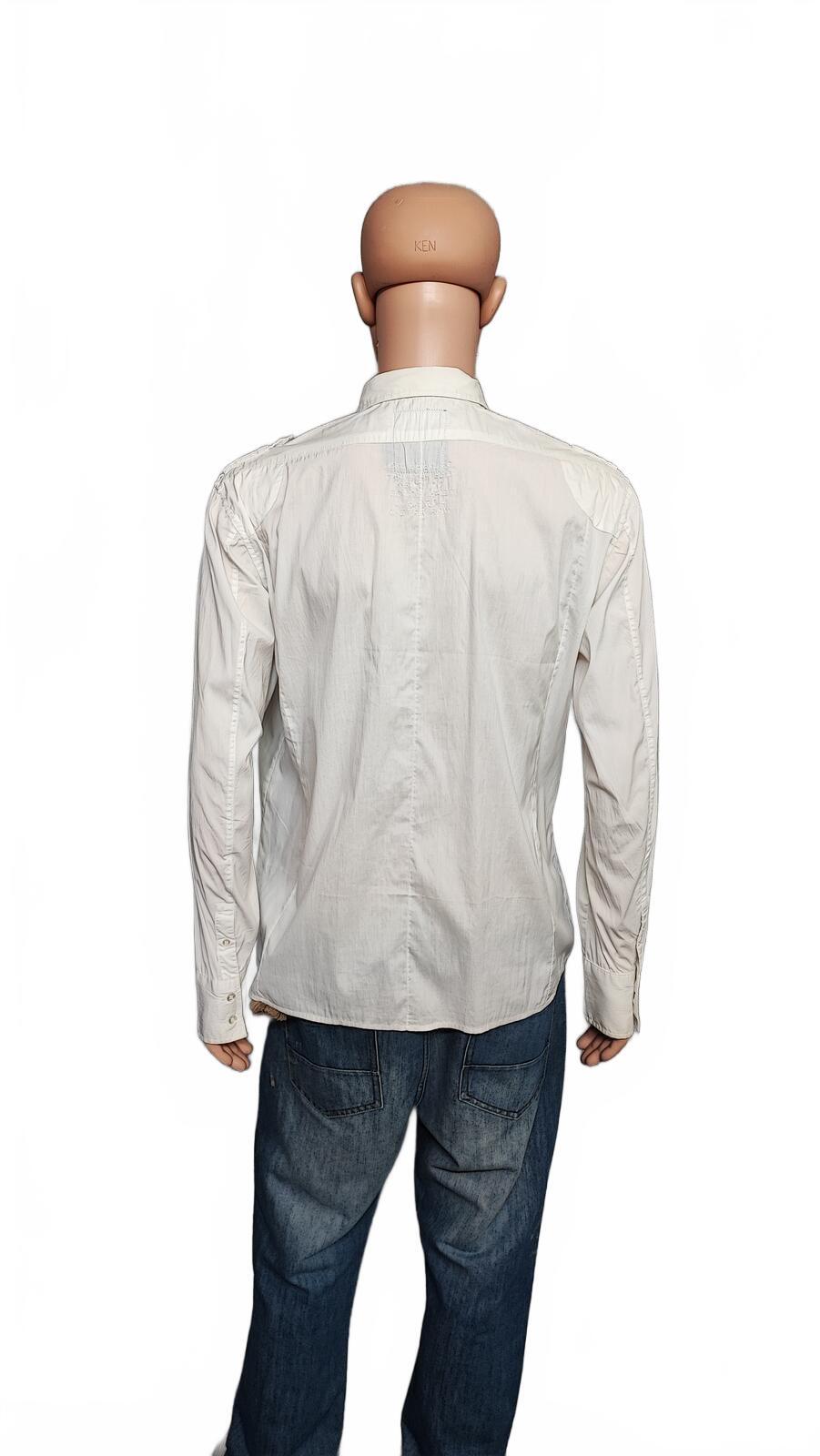 Vintage G-Star Raw Utility Long Sleeve Shirt White Military Men's Size XL