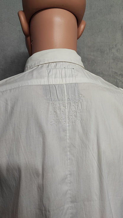 Vintage G-Star Raw Utility Long Sleeve Shirt White Military Men's Size XL