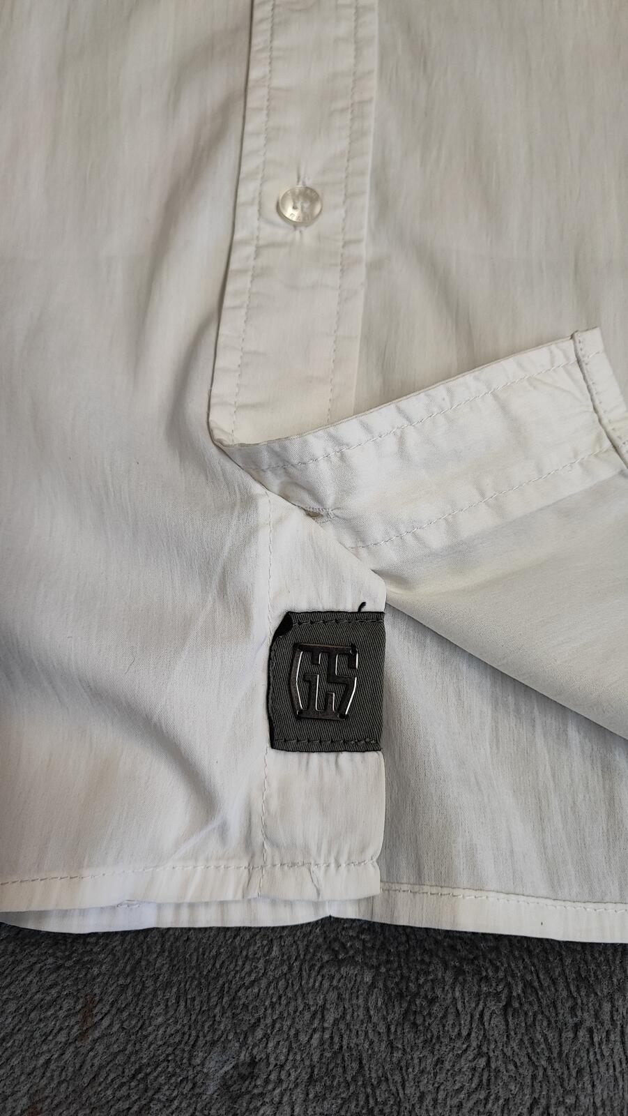 Vintage G-Star Raw Utility Long Sleeve Shirt White Military Men's Size XL