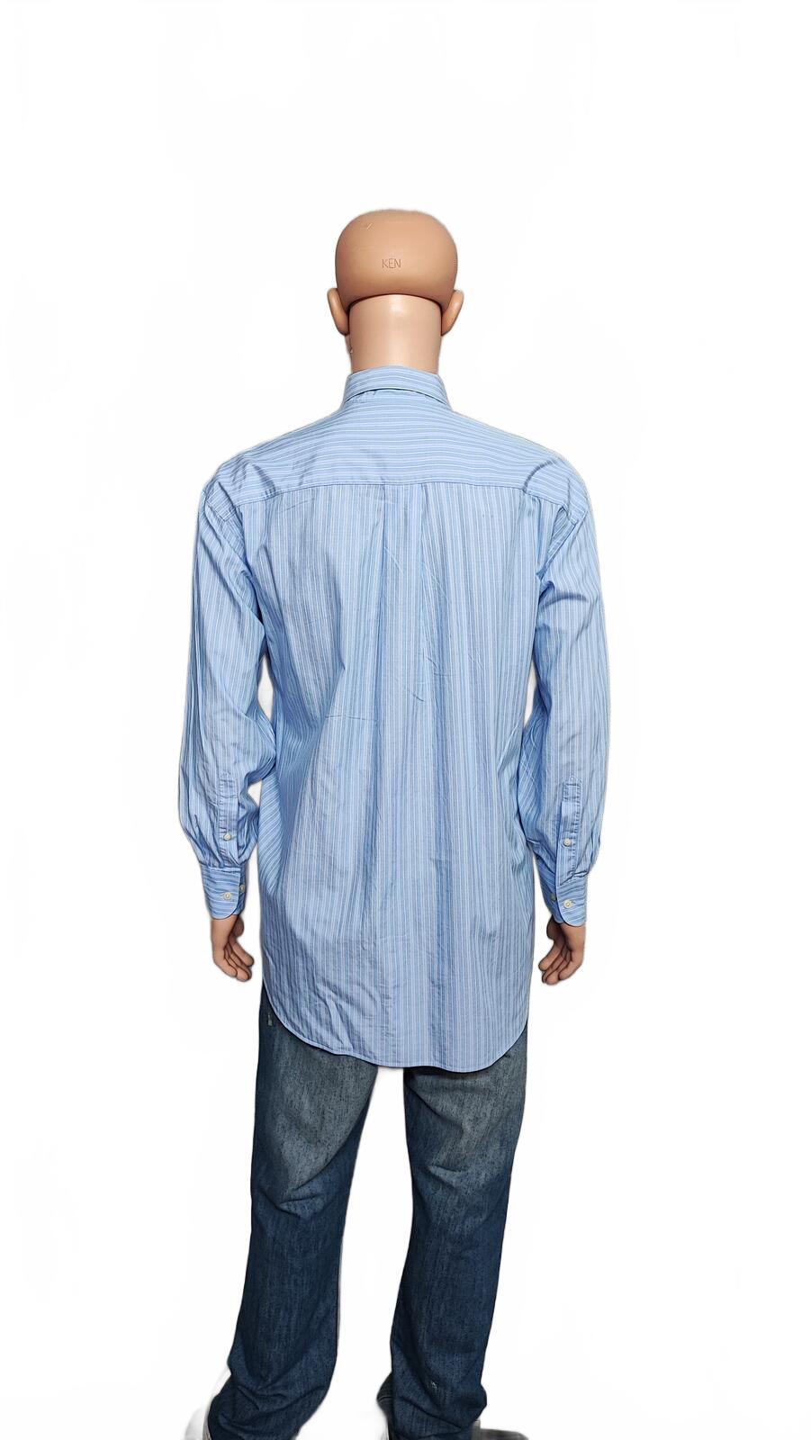 Vintage Nautica Striped Long Sleeve Shirt Blue White Men's Size XXL