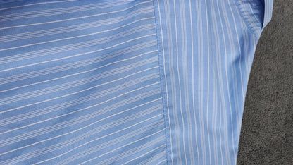 Vintage Nautica Striped Long Sleeve Shirt Blue White Men's Size XXL