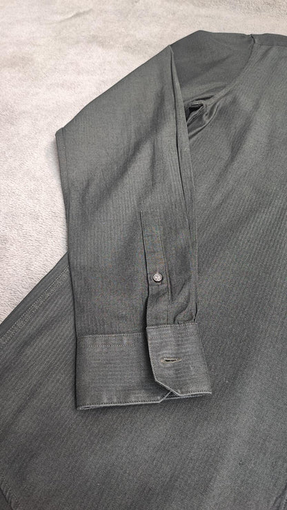 Vintage DKNY Plain Long Sleeve Shirt Solid Black Men's Size Medium M