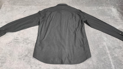 Vintage DKNY Plain Long Sleeve Shirt Solid Black Men's Size Medium M