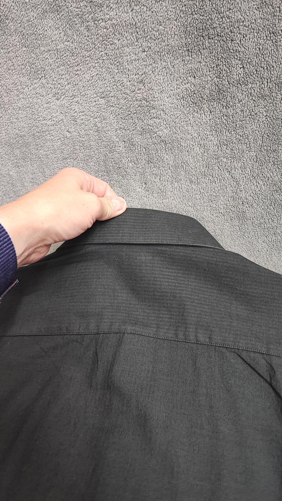 Vintage DKNY Plain Long Sleeve Shirt Solid Black Men's Size Medium M