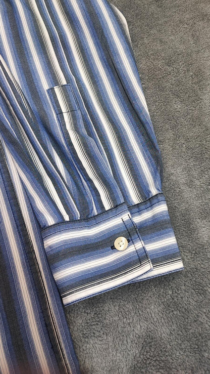 Vintage Chaps Checked Long Sleeve Plaid Casual Preppy Shirt Blue Men's Size XL