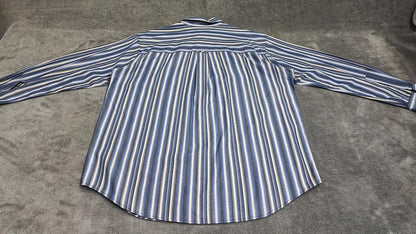 Vintage Chaps Checked Long Sleeve Plaid Casual Preppy Shirt Blue Men's Size XL