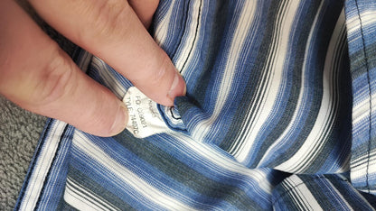 Vintage Chaps Checked Long Sleeve Plaid Casual Preppy Shirt Blue Men's Size XL