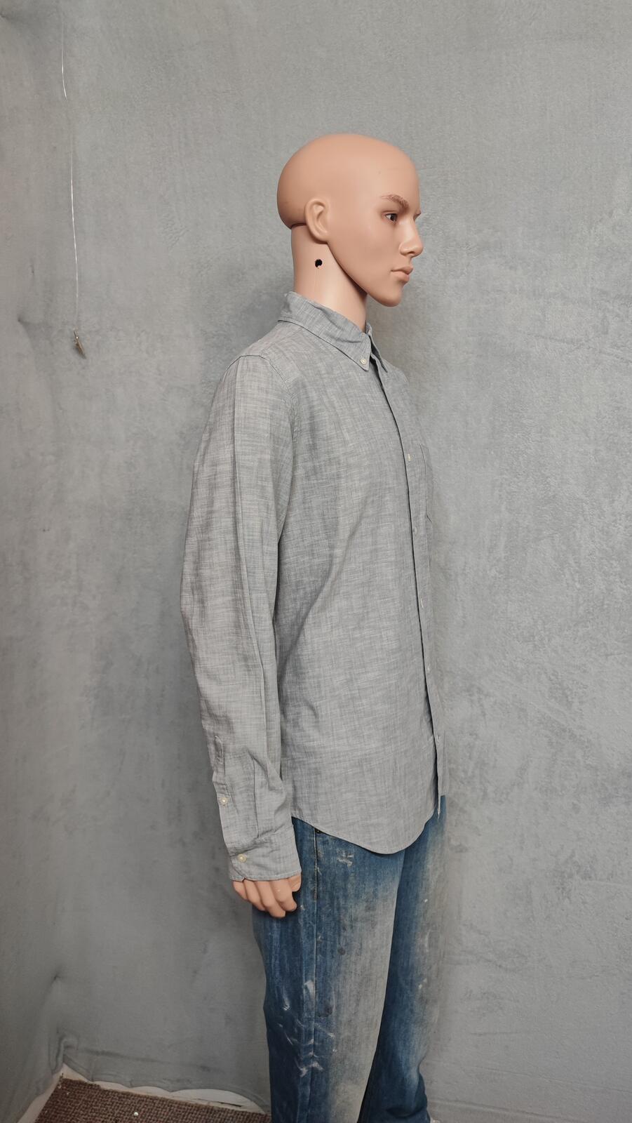 Vintage Gap Plain Grey Long Sleeve Grunge Skater Shirt Men Size Large