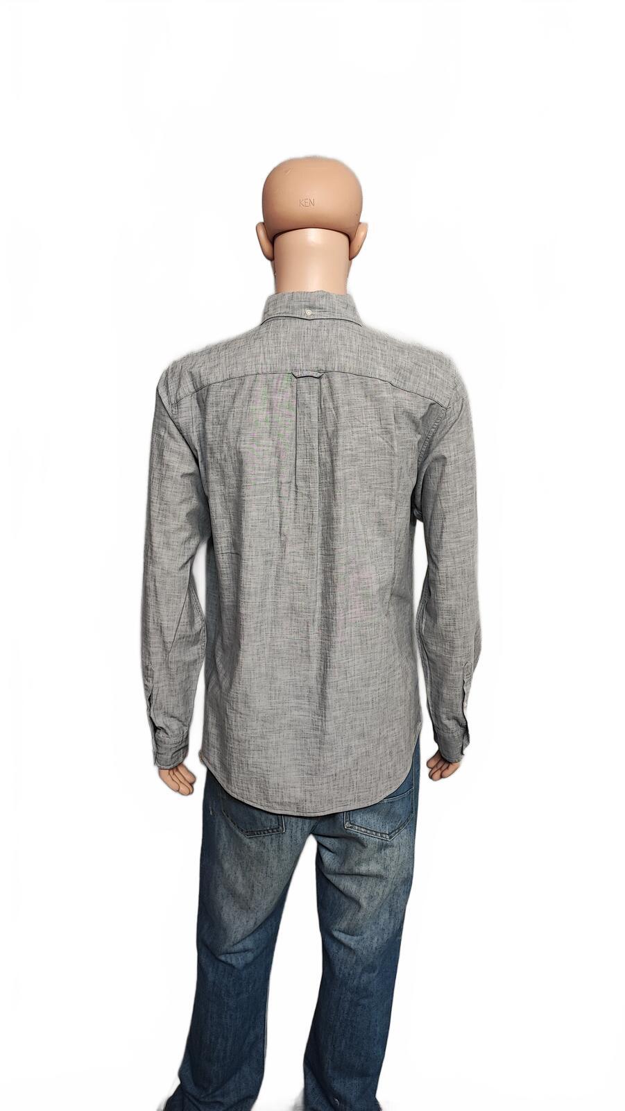 Vintage Gap Plain Grey Long Sleeve Grunge Skater Shirt Men Size Large