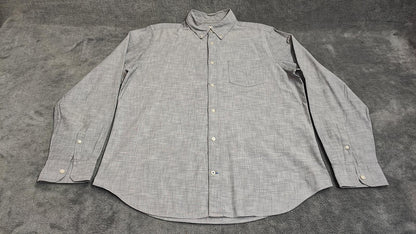 Vintage Gap Plain Grey Long Sleeve Grunge Skater Shirt Men Size Large
