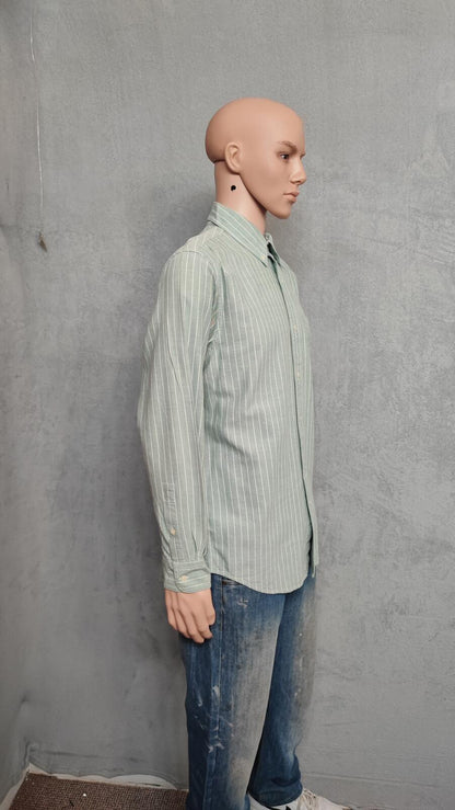 Vintage Chaps Checked Long Sleeve Easy Care Plaid Casual Shirt Green Men's Large