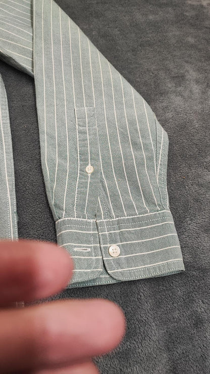 Vintage Chaps Checked Long Sleeve Easy Care Plaid Casual Shirt Green Men's Large