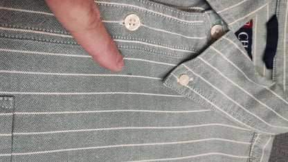 Vintage Chaps Checked Long Sleeve Easy Care Plaid Casual Shirt Green Men's Large
