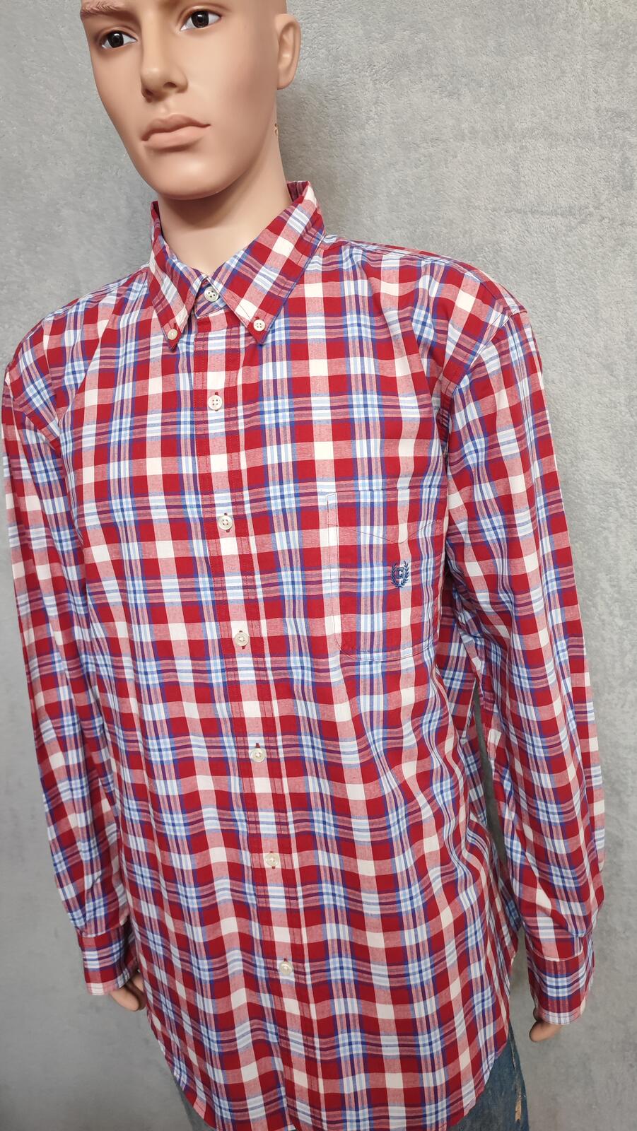 Vintage Chaps Checked Long Sleeve Shirt Red Multicolour Men's Size XXXL