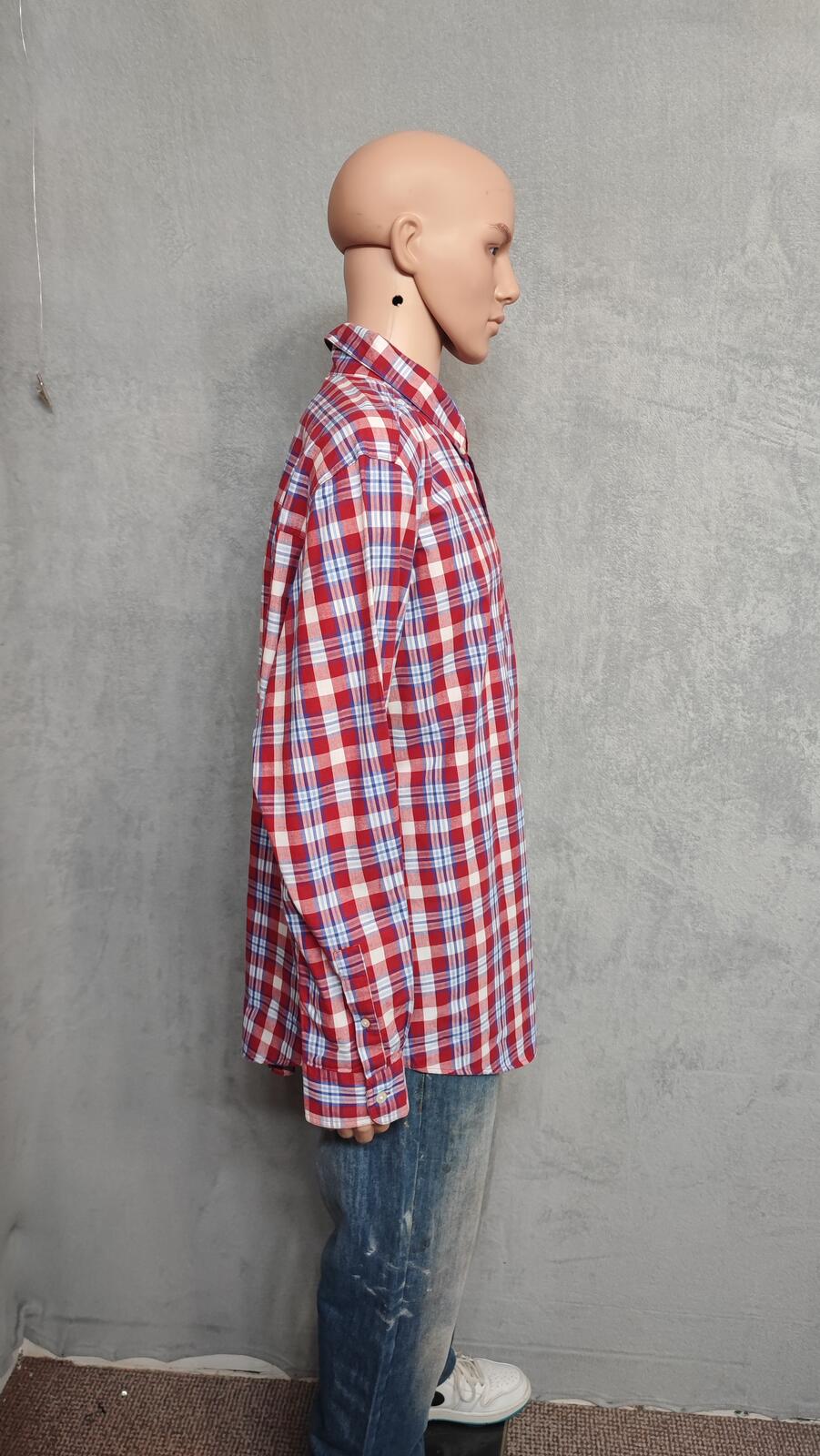Vintage Chaps Checked Long Sleeve Shirt Red Multicolour Men's Size XXXL